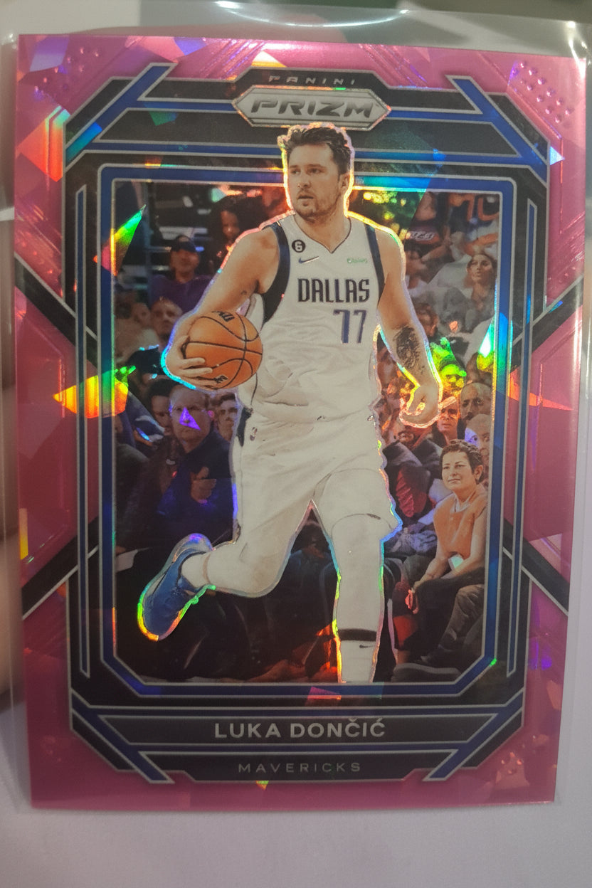 2022-23 Panini Prizm Basketball Luka Doncic #196 Pink Ice Prizm Mavericks