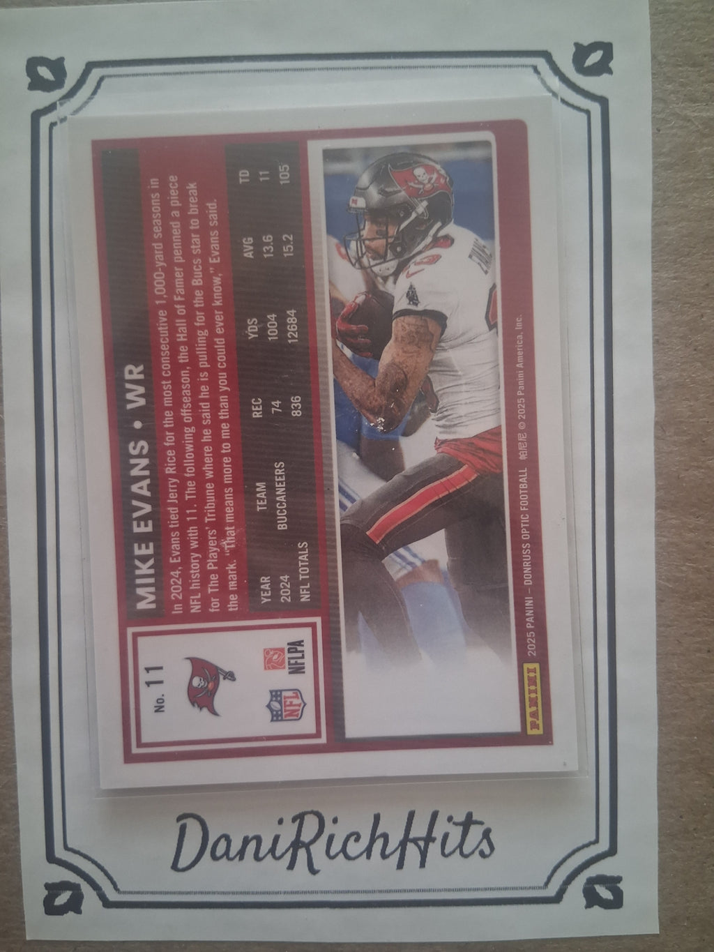 2025 Panini Donruss Optic Mike Evans #11 NFL