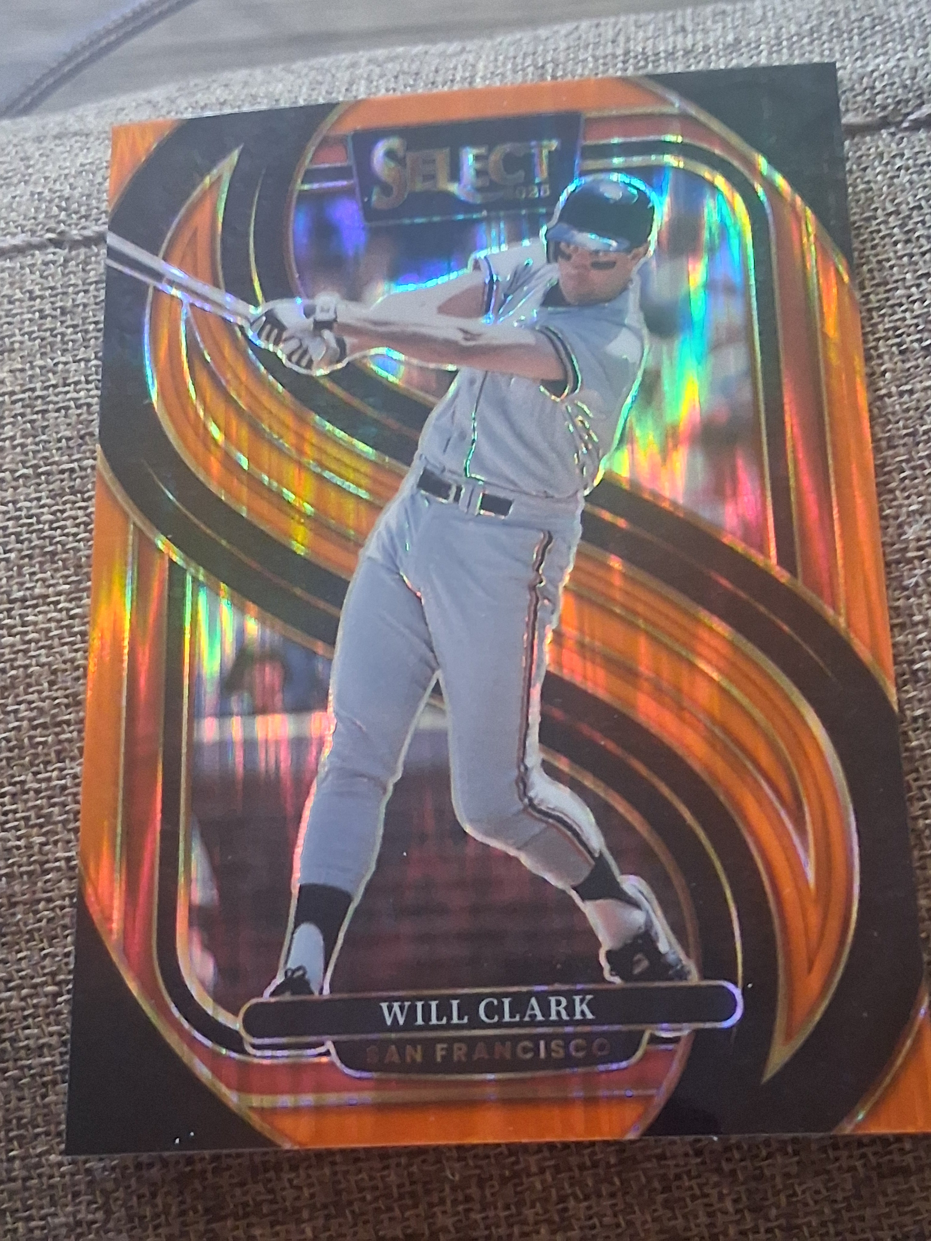 2025 Panini Select Will Clark #149 Orange Flash Prizm Premier Level San Francisco