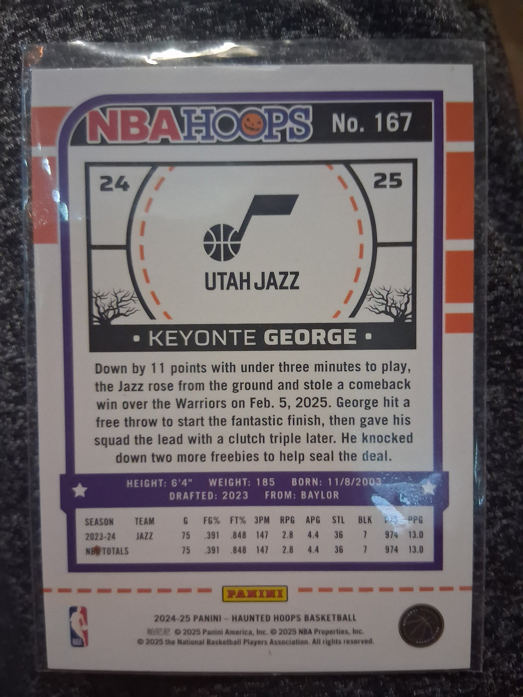 2024-25 Panini NBA Haunted Hoops Keyonte George #167