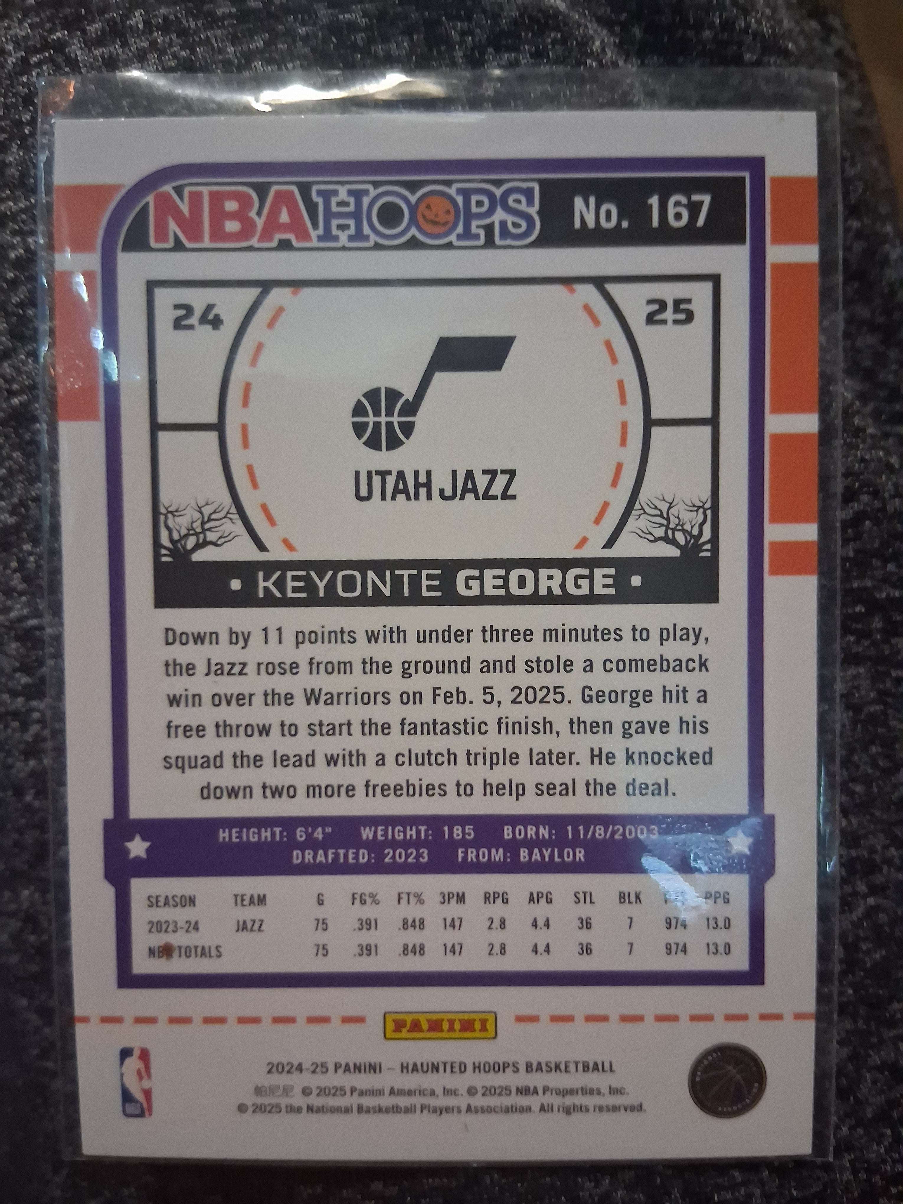 2024-25 Panini NBA Haunted Hoops Keyonte George #167