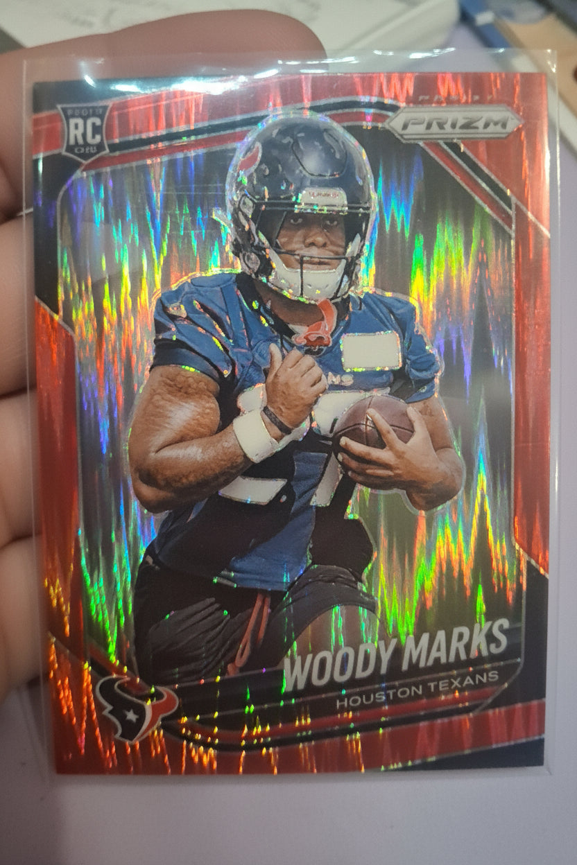 2025 Panini Prizm Woody Marks #395 Red Flash Prizm Houston Texans NFL