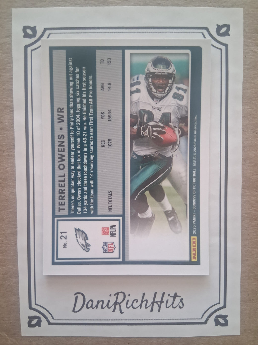 2025 Panini Donruss Optic Terrell Owen's #21 NFL